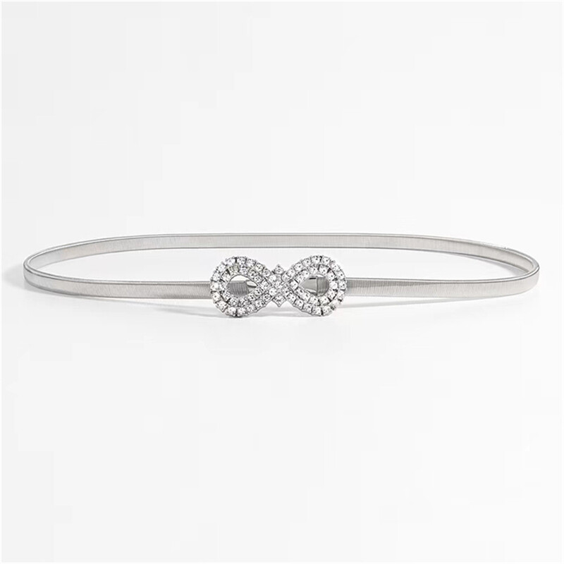 Új nyári fém rugalmas öv női finom arany ezüst derék lánc ruha ruha dekoráció tavaszi lánc övek sokoldalú