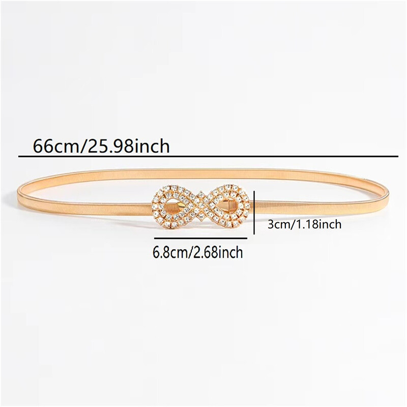 Új nyári fém rugalmas öv női finom arany ezüst derék lánc ruha ruha dekoráció tavaszi lánc övek sokoldalú