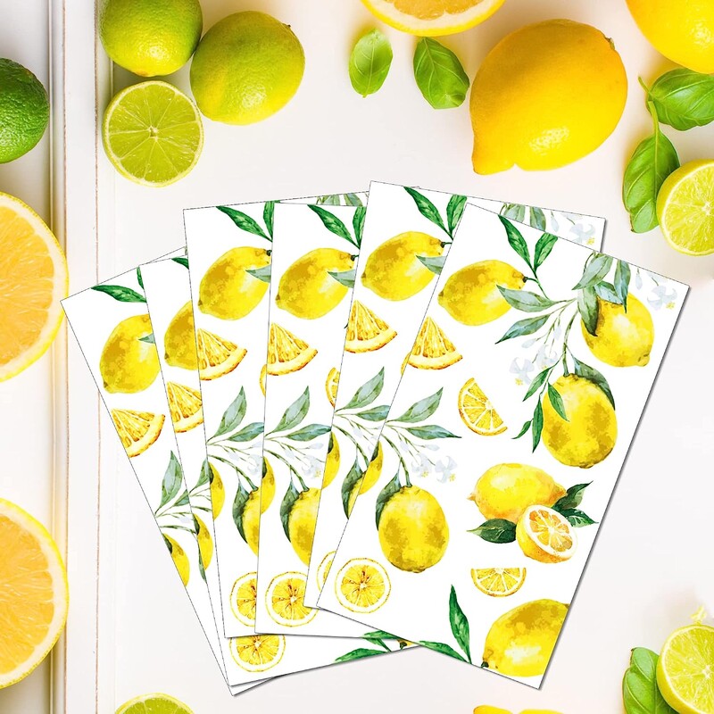 100 vnt. citrininės popierinės servetėlės 2 sluoksnių Havajų vienkartinis svečių kokteilių rankšluostis virtuvės vaisių teminiam vakarėliui, vestuvių valgomojo stalo dekoravimui