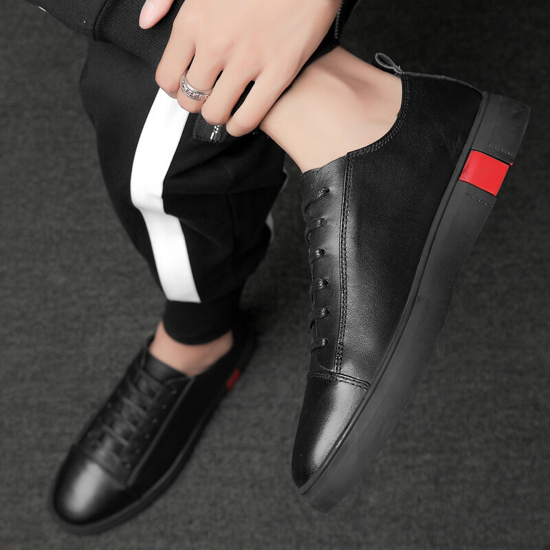 Spring White Fashion márka Férfi tornacipők Valódi bőr Alkalmi Cipők Szabadidő Séta Férfi Összes kültéri gördeszka lábbelik