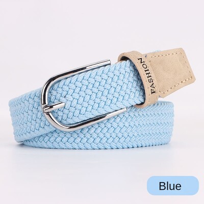 Neperforovaný opasok pre dámske všestranné džínsy, plátený opasok, tkaná elastická pracka s ihlou, študentský opasok Lazy Cloth