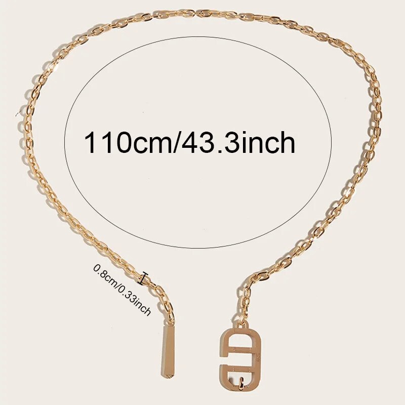 2024 m. naujas metalinis diržas, moteriška dizainerio juosmens grandinėlė universali suknelė mergaitei džinsai juosmens dekoravimo priedai Prabangus prekės ženklas