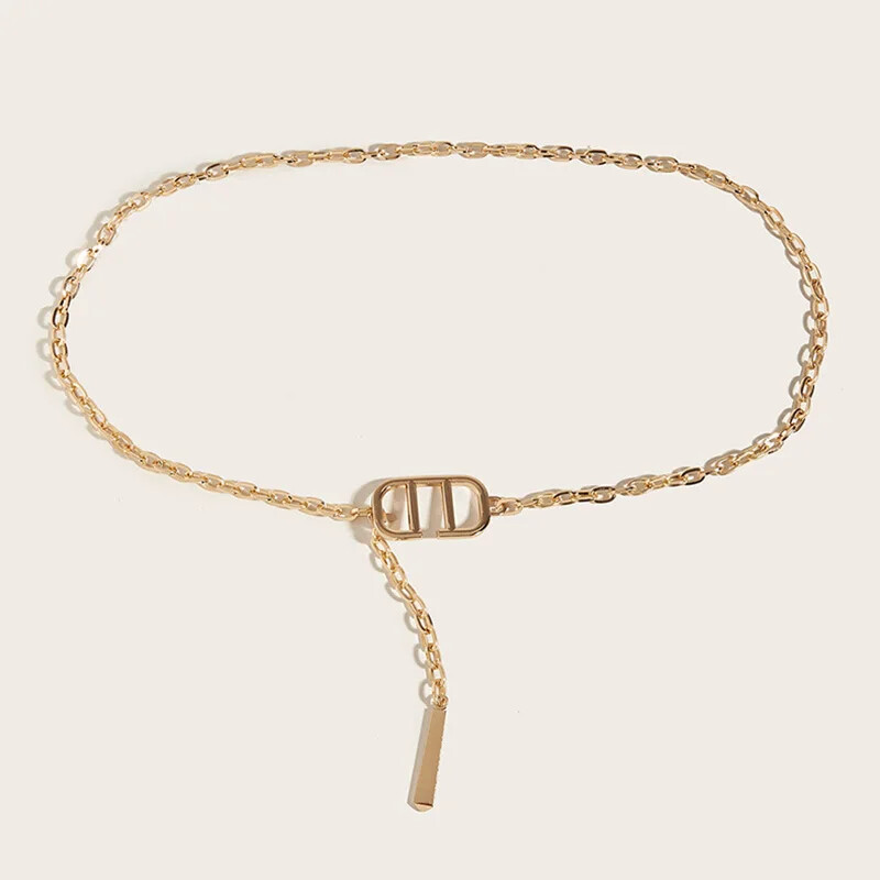 2024 m. naujas metalinis diržas, moteriška dizainerio juosmens grandinėlė universali suknelė mergaitei džinsai juosmens dekoravimo priedai Prabangus prekės ženklas