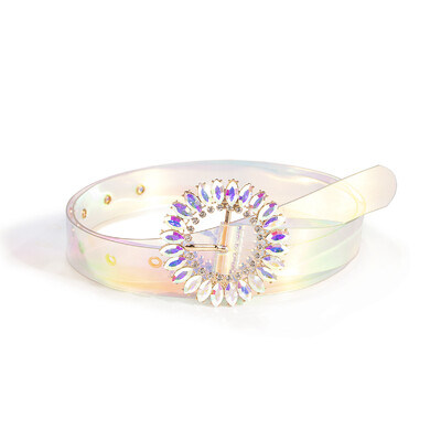 Új Horse Eye Glass gyémánt japán stílusú csat gyémánt betéttel női divat öv Sokoldalú európai és amerikai öv