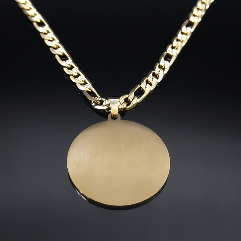Yin Yang privjesak ogrlica za muškarce od nehrđajućeg čelika zlatne boje kineski taoizam Ba Gua Taichi znak Ogrlice Nakit Pokloni N8476S08