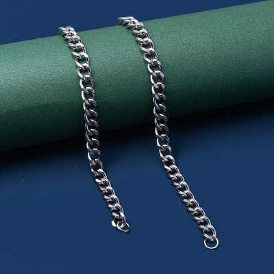 Zelta krāsas Kubas ķēdes nerūsējošā tērauda vīriešu kaklarota Vienkārša pamata ķēdes kaklarota sievietēm Hip Hop Rotaslietas Moderni aksesuāri