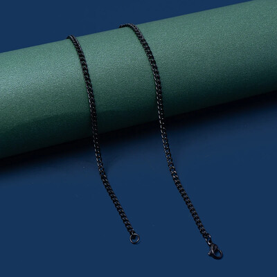 Zelta krāsas Kubas ķēdes nerūsējošā tērauda vīriešu kaklarota Vienkārša pamata ķēdes kaklarota sievietēm Hip Hop Rotaslietas Moderni aksesuāri