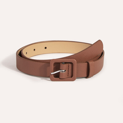 Jednostavna svestrana ženska suknja od umjetne kože Pu odjeća Kopča remena oko struka Modni četvrtasti remen s kopčom Ručno izrađen slatkog stila