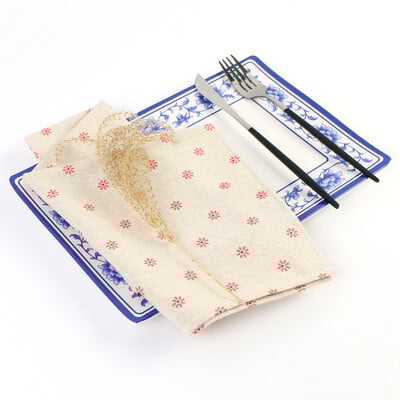 40x40 cm-es 2 db színes virágmintás szalvéták Szalvéták Pamut Anyaga Vacsora konyharuha Esküvői Étterem dekoráció