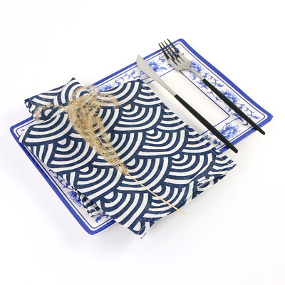 40x40 cm-es 2 db színes virágmintás szalvéták Szalvéták Pamut Anyaga Vacsora konyharuha Esküvői Étterem dekoráció