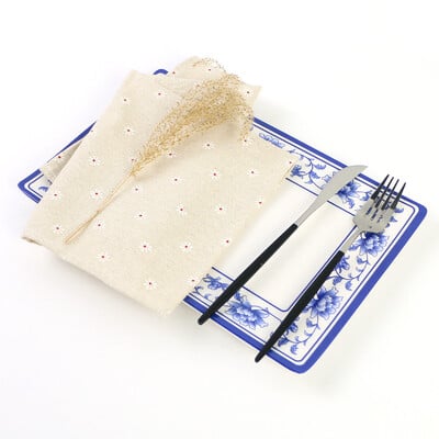 40x40 cm-es 2 db színes virágmintás szalvéták Szalvéták Pamut Anyaga Vacsora konyharuha Esküvői Étterem dekoráció