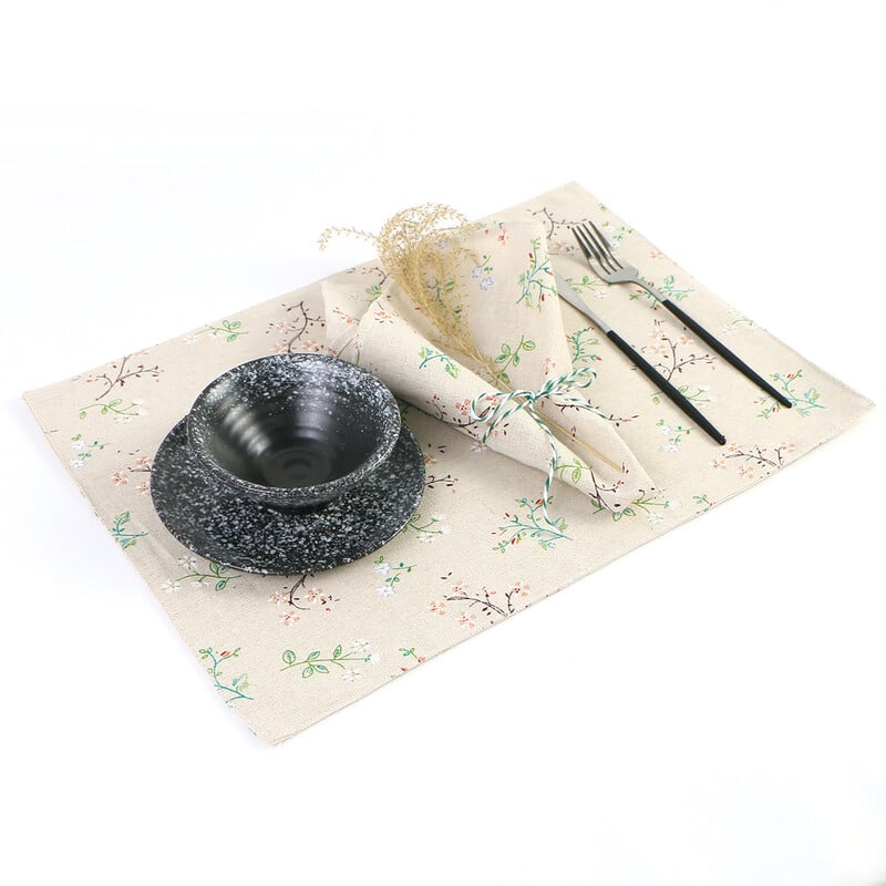 40x40 cm-es 2 db színes virágmintás szalvéták Szalvéták Pamut Anyaga Vacsora konyharuha Esküvői Étterem dekoráció