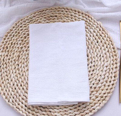 NP020E Vysokokvalitné svadobné obrusy z bavlny a ľanu, vyrobené na mieru, 10 ks/sada 40cm*40cm, ružovo-ružovo-zelené