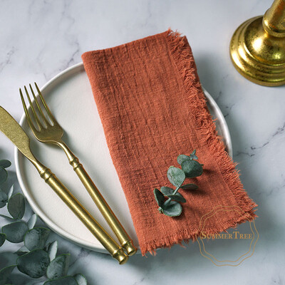 10 ks obrúskov 41x41cm bavlnená látka gáza retro rustikálny uterák prestieranie prestieranie svadobná hostina ľanová látka dekorácia stola