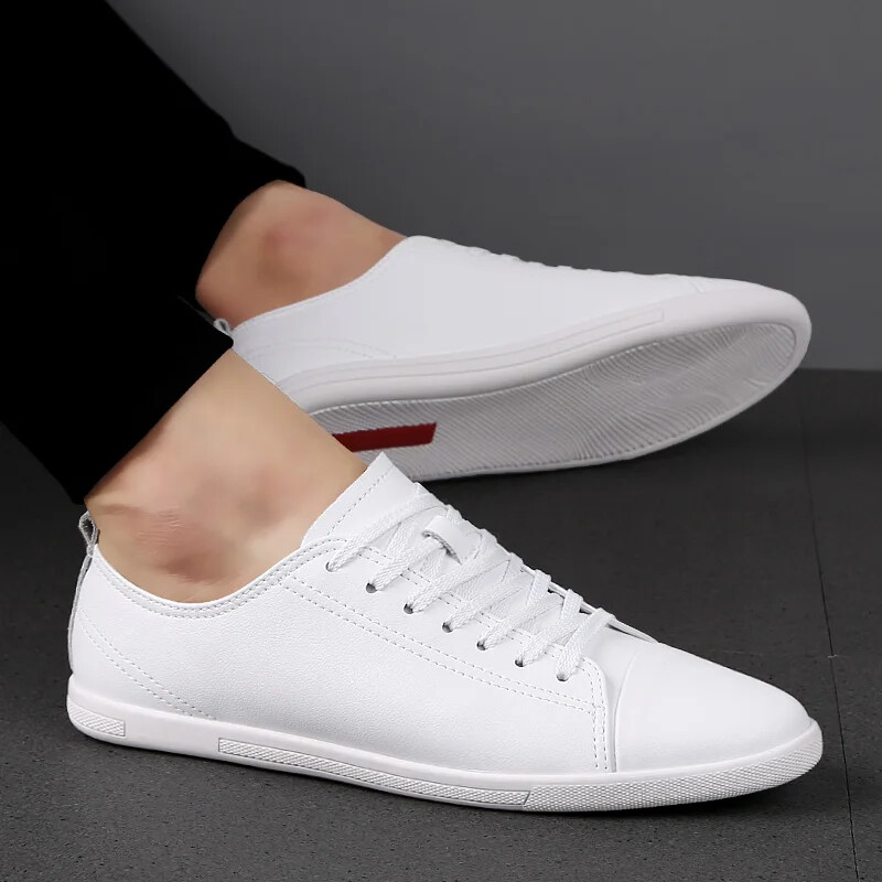 Γνήσιο δέρμα Casual Ανδρικά παπούτσια παντός τύπου Λευκά αθλητικά παπούτσια Ανδρικά παπούτσια για περπάτημα εξωτερικού χώρου Ανδρικά παπούτσια για πατίνι με κορδόνια