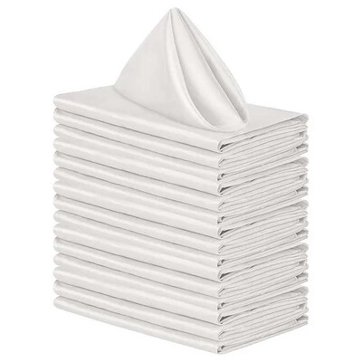 12 bucăți 43*43 cm șervețele de masă pătrate din satin Servetele de masă pentru servire la hotel Servețele de masă pentru petrecere de nuntă Batistă moale Crăciun Decor de masă pentru acasă
