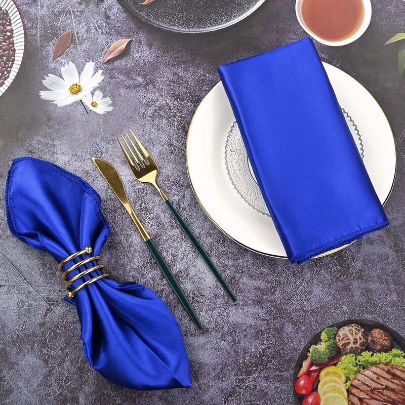 12 bucăți 43*43 cm șervețele de masă pătrate din satin Servetele de masă pentru servire la hotel Servețele de masă pentru petrecere de nuntă Batistă moale Crăciun Decor de masă pentru acasă