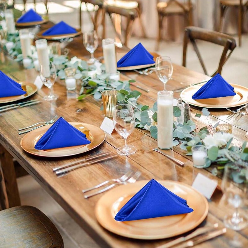 12 bucăți 43*43 cm șervețele de masă pătrate din satin Servetele de masă pentru servire la hotel Servețele de masă pentru petrecere de nuntă Batistă moale Crăciun Decor de masă pentru acasă