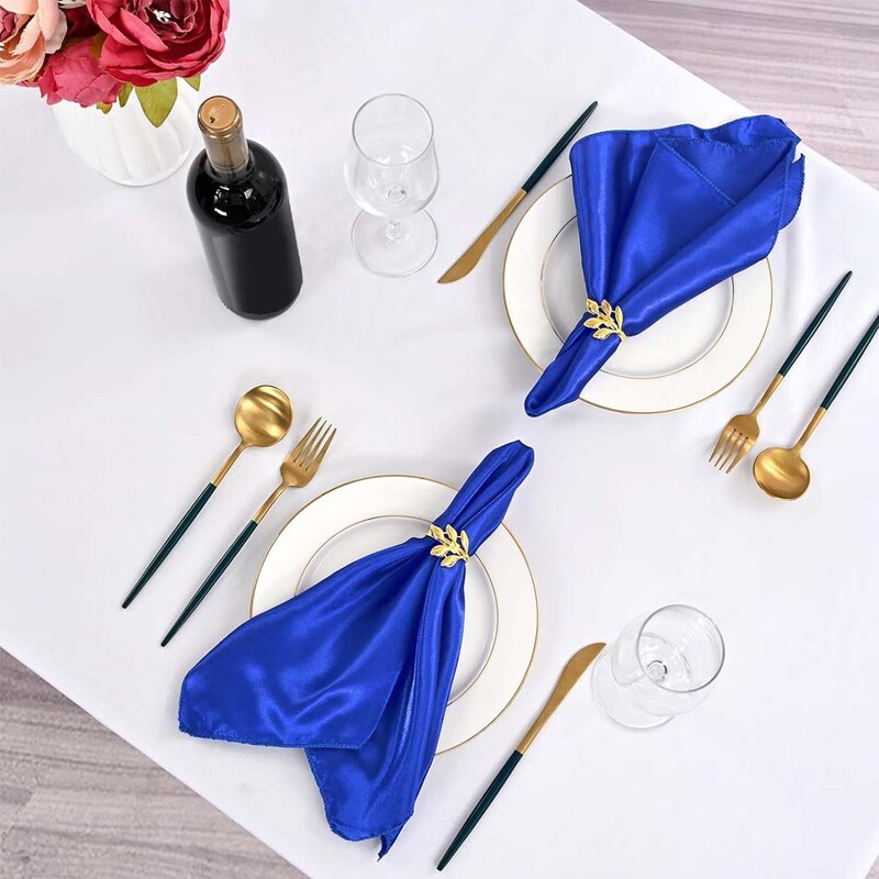 12 bucăți 43*43 cm șervețele de masă pătrate din satin Servetele de masă pentru servire la hotel Servețele de masă pentru petrecere de nuntă Batistă moale Crăciun Decor de masă pentru acasă