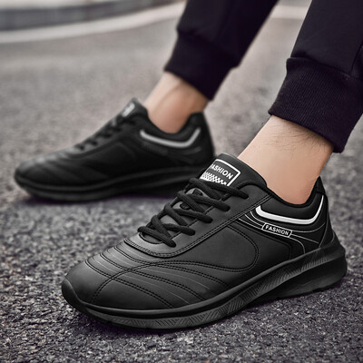 Fehér Cipők Férfi Tornacipők Tavaszi nagy 48-as csúszásmentes, légáteresztő férfi alkalmi cipők Divatos fűzős férfi kocogó sportcipők