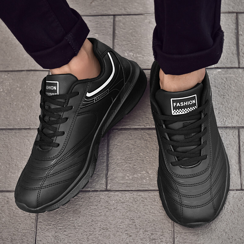 Fehér Cipők Férfi Tornacipők Tavaszi nagy 48-as csúszásmentes, légáteresztő férfi alkalmi cipők Divatos fűzős férfi kocogó sportcipők