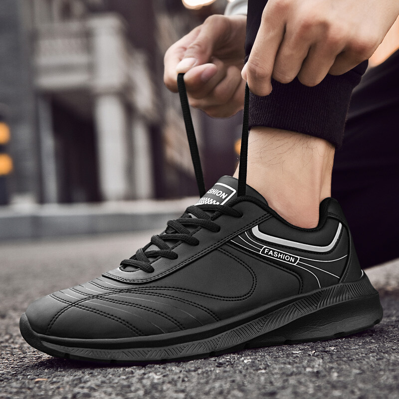 Fehér Cipők Férfi Tornacipők Tavaszi nagy 48-as csúszásmentes, légáteresztő férfi alkalmi cipők Divatos fűzős férfi kocogó sportcipők