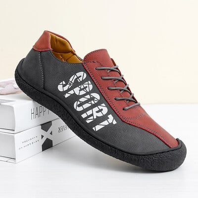 Bőr, szabadtéri, fűzős tornacipők divatos férfi szabadidő vakáció puha vezetési cipők 2024 új, kiváló minőségű férfi alkalmi cipők