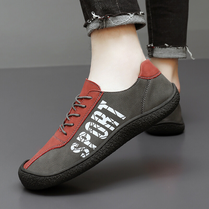 Bőr, szabadtéri, fűzős tornacipők divatos férfi szabadidő vakáció puha vezetési cipők 2024 új, kiváló minőségű férfi alkalmi cipők