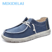 MIXIDELAI New Arrival Nyári Őszi Kényelmes Alkalmi Cipők Férfi Vászon Cipők Férfi Márka Divat Lapos Loafers Cipőméret 48