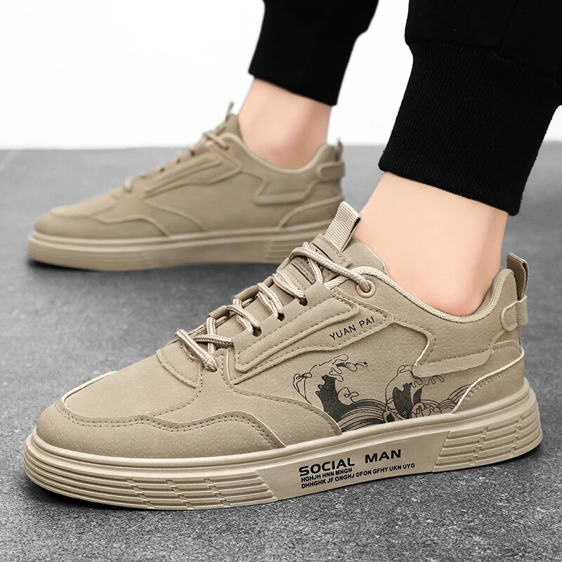 2024-es új tavaszi és őszi rés dizájn Alacsony szárú, alkalmi férfi cipők, sportcipők, teljesen menő kis fehér cipők