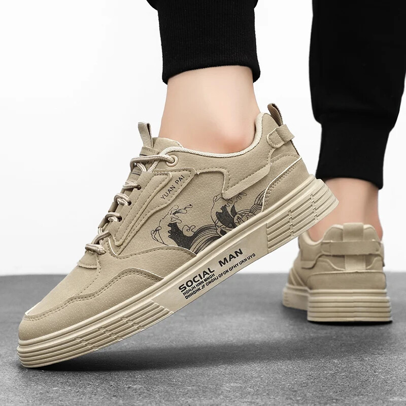 2024-es új tavaszi és őszi rés dizájn Alacsony szárú, alkalmi férfi cipők, sportcipők, teljesen menő kis fehér cipők