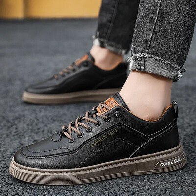 Férfi Cipők Alkalmi naplopók Fehér puha bőr mokaszinok Magasabb cipők Férfi tornacipők Zapatos De Hombre Zapatos Casual Hombre Spring