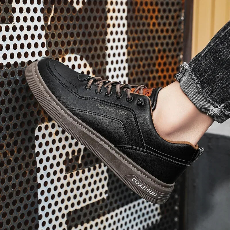 Férfi Cipők Alkalmi naplopók Fehér puha bőr mokaszinok Magasabb cipők Férfi tornacipők Zapatos De Hombre Zapatos Casual Hombre Spring