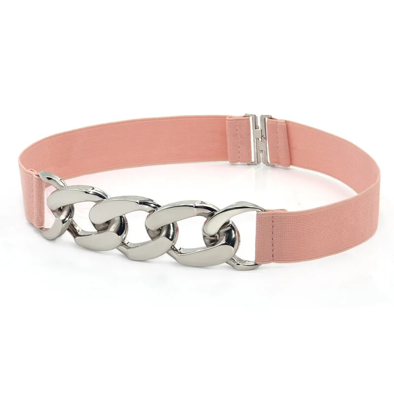 Divat punk derékpánt női rugalmas széles övek ezüst arany lánc PU vastag lánc derékpánt ruha kabát pulóver dekoratív