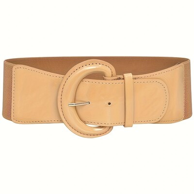 Curele late din PU de culoare strălucitoare simplă, cu cataramă, centură elastică, culoare solidă, la modă, brâu de haină pentru femei