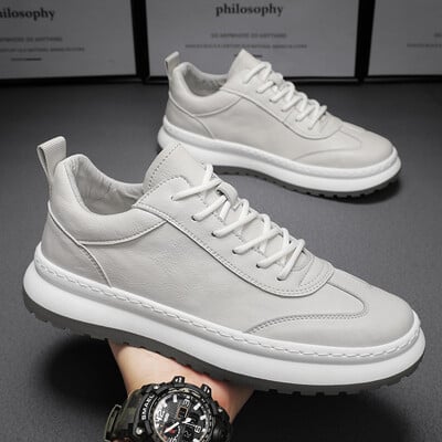 Pánske športové bežecké topánky Tenisky na platforme so šnurovaním Čierne protišmykové ležérne tenisky Vulkanizované topánky Zapatillas Hombre