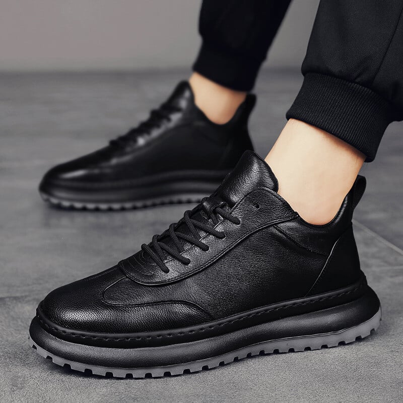 Pánske športové bežecké topánky Tenisky na platforme so šnurovaním Čierne protišmykové ležérne tenisky Vulkanizované topánky Zapatillas Hombre