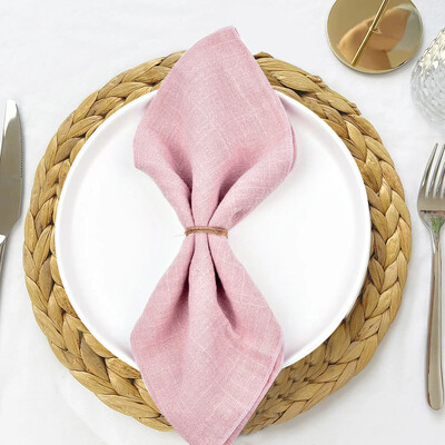 10PCS теракотени платнени салфетки 30x30cm памук на едро за сватбено тържество Коледен декор на маса ретро платнени салфетки