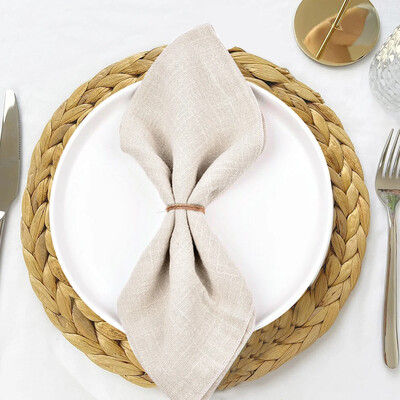 10PCS теракотени платнени салфетки 30x30cm памук на едро за сватбено тържество Коледен декор на маса ретро платнени салфетки