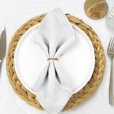 10PCS теракотени платнени салфетки 30x30cm памук на едро за сватбено тържество Коледен декор на маса ретро платнени салфетки