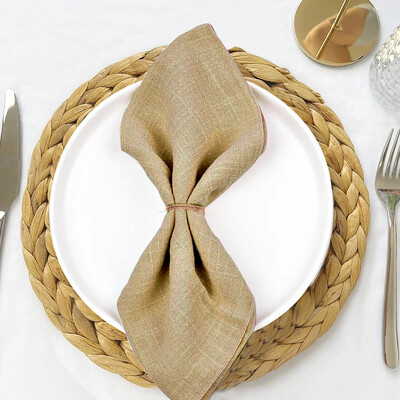 10PCS теракотени платнени салфетки 30x30cm памук на едро за сватбено тържество Коледен декор на маса ретро платнени салфетки