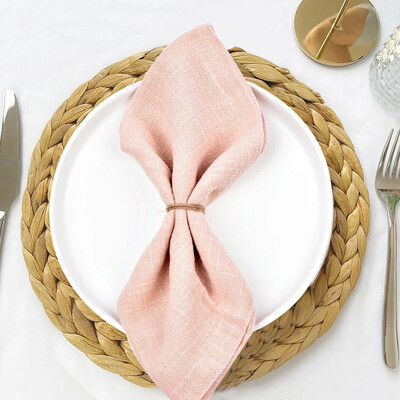 10PCS теракотени платнени салфетки 30x30cm памук на едро за сватбено тържество Коледен декор на маса ретро платнени салфетки