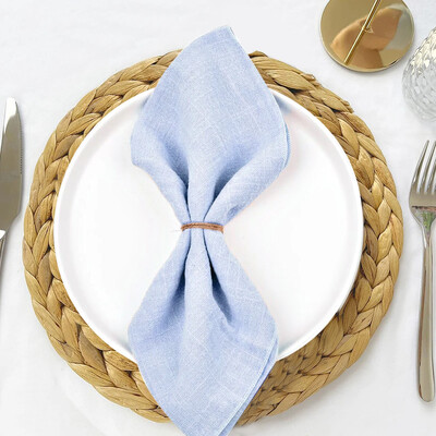 10PCS теракотени платнени салфетки 30x30cm памук на едро за сватбено тържество Коледен декор на маса ретро платнени салфетки