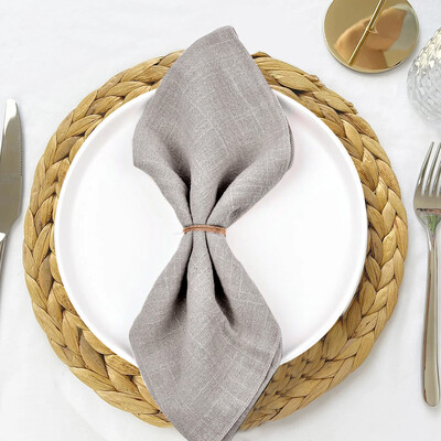 10PCS теракотени платнени салфетки 30x30cm памук на едро за сватбено тържество Коледен декор на маса ретро платнени салфетки