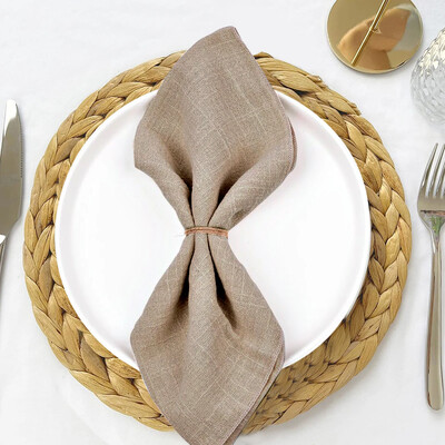 10PCS теракотени платнени салфетки 30x30cm памук на едро за сватбено тържество Коледен декор на маса ретро платнени салфетки