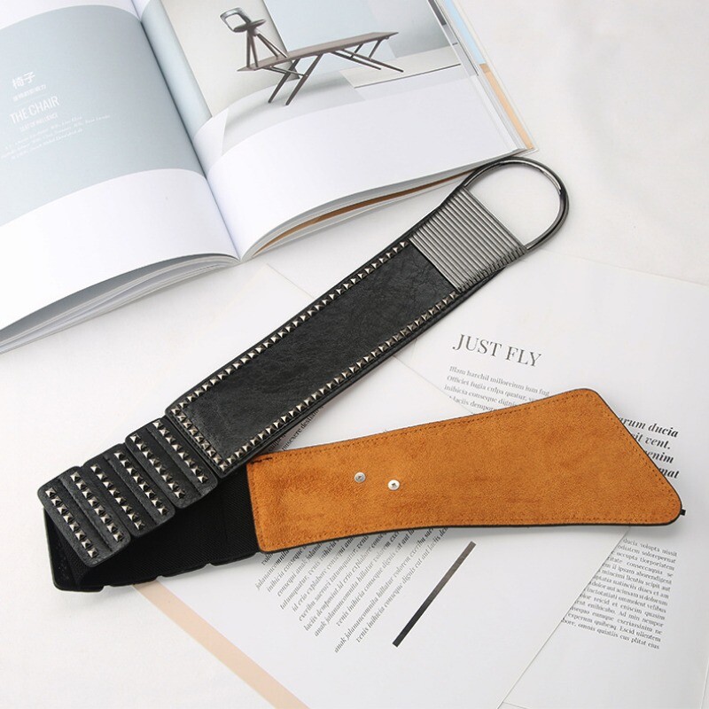 Női öv dekoráció Divatos és sokoldalú, személyre szabott ruhakabát Elasztikus derékpánt széles és hideg külső rétegű női öv