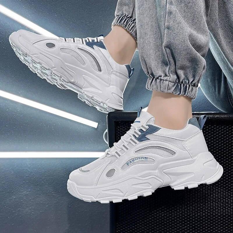 Nové ležérne športové topánky pre otcov pre mužov, trendy topánky, pánske tenisky, pánske priedušné topánky na platforme, tenisky Masculino
