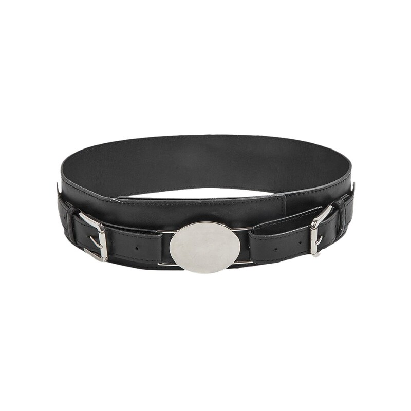 Divatos és sokoldalú PU bőr női széles derékpántos kabát öltöny ruha szűk fűző öv női luxus kabát kiegészítők