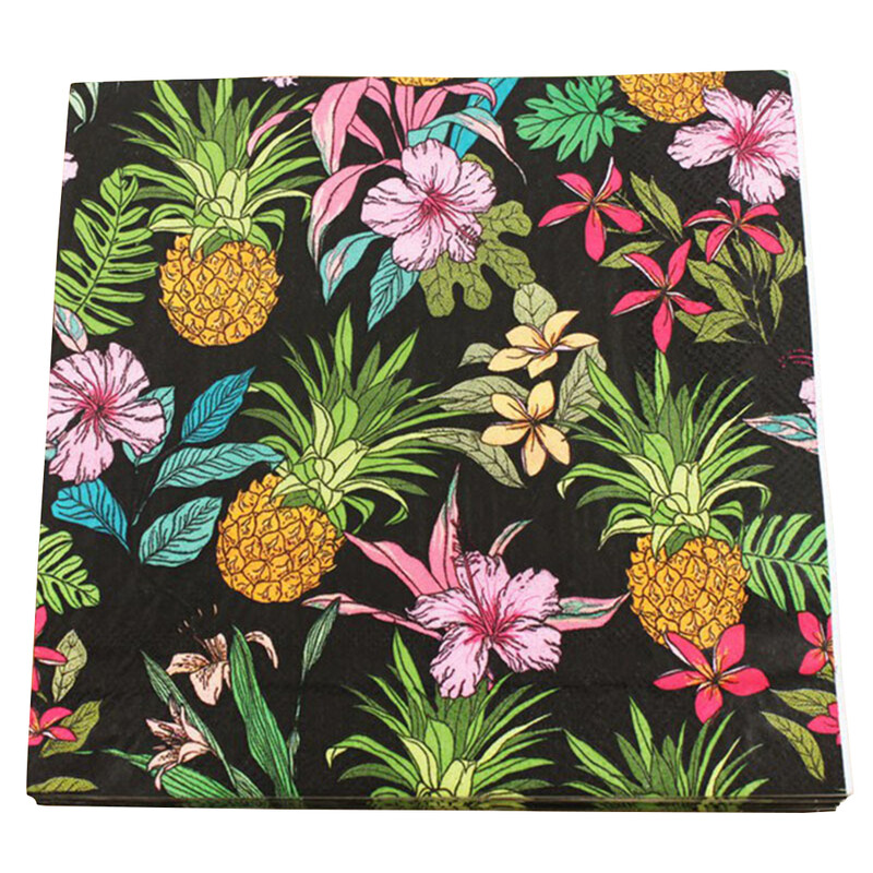 Salvete od 20 komada Papirnate decoupage maramice za vjenčanje po narudžbi Carikature ukrašene cvjetnim šarenim salvetama s otisnutim papirom