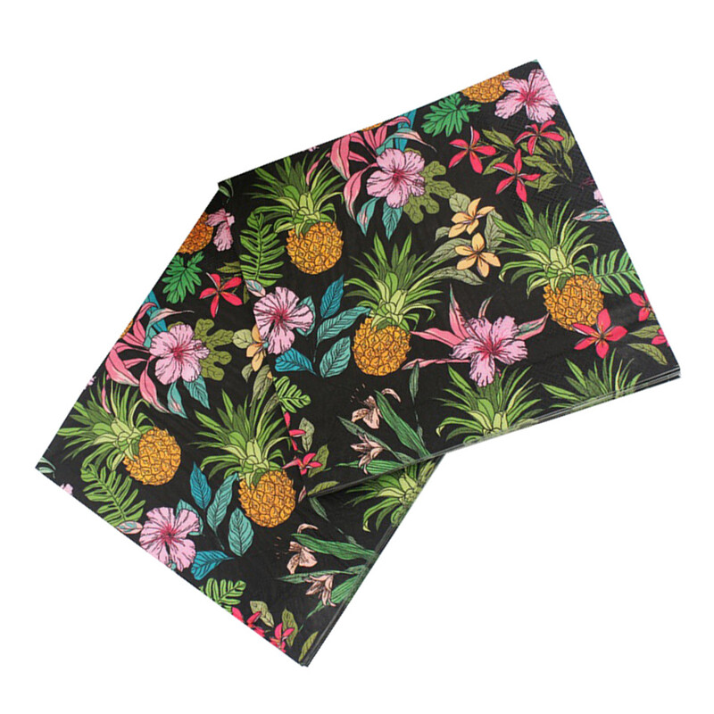 Salvete od 20 komada Papirnate decoupage maramice za vjenčanje po narudžbi Carikature ukrašene cvjetnim šarenim salvetama s otisnutim papirom